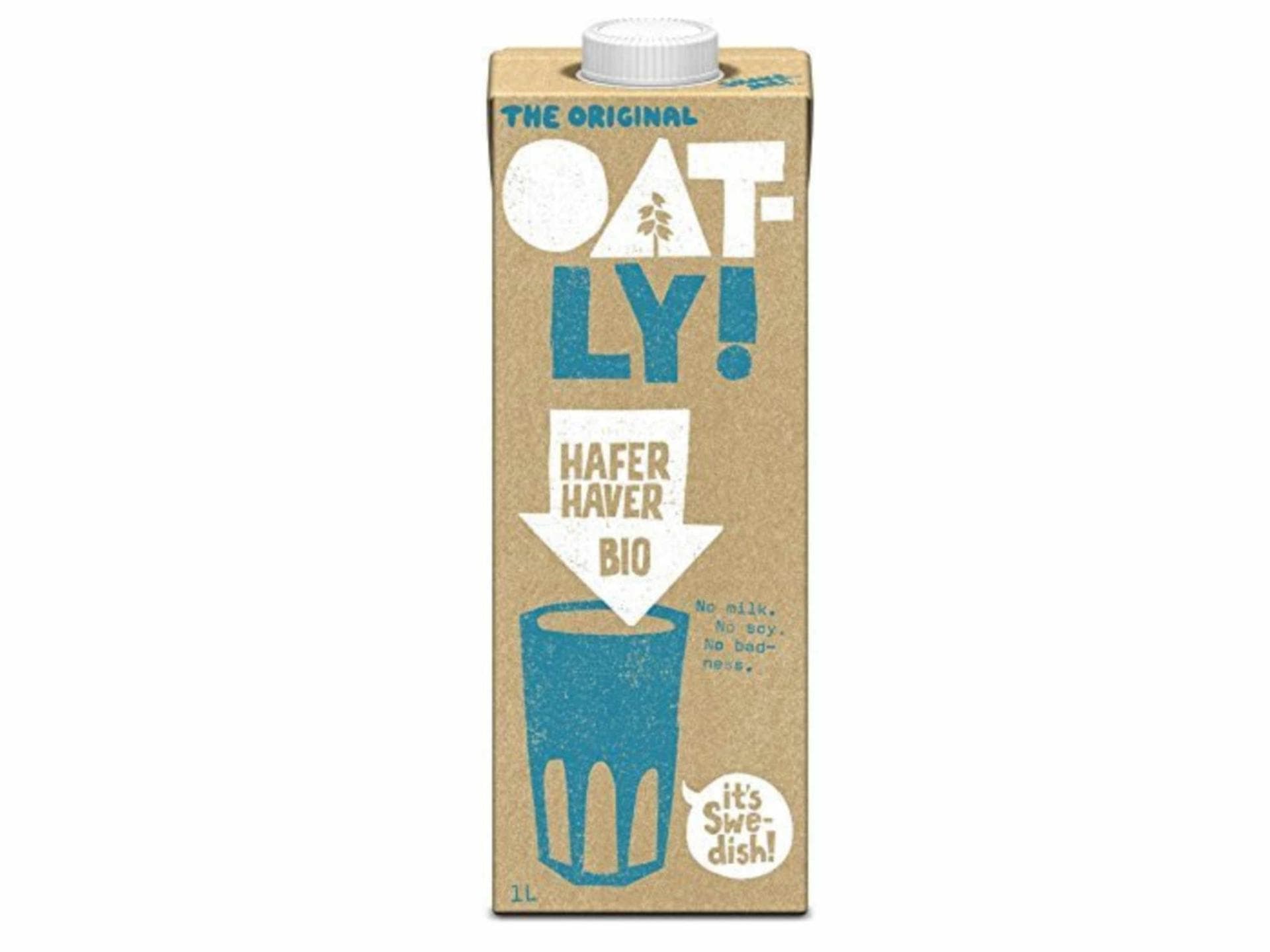 Karton mit Hafermilch von Oatly