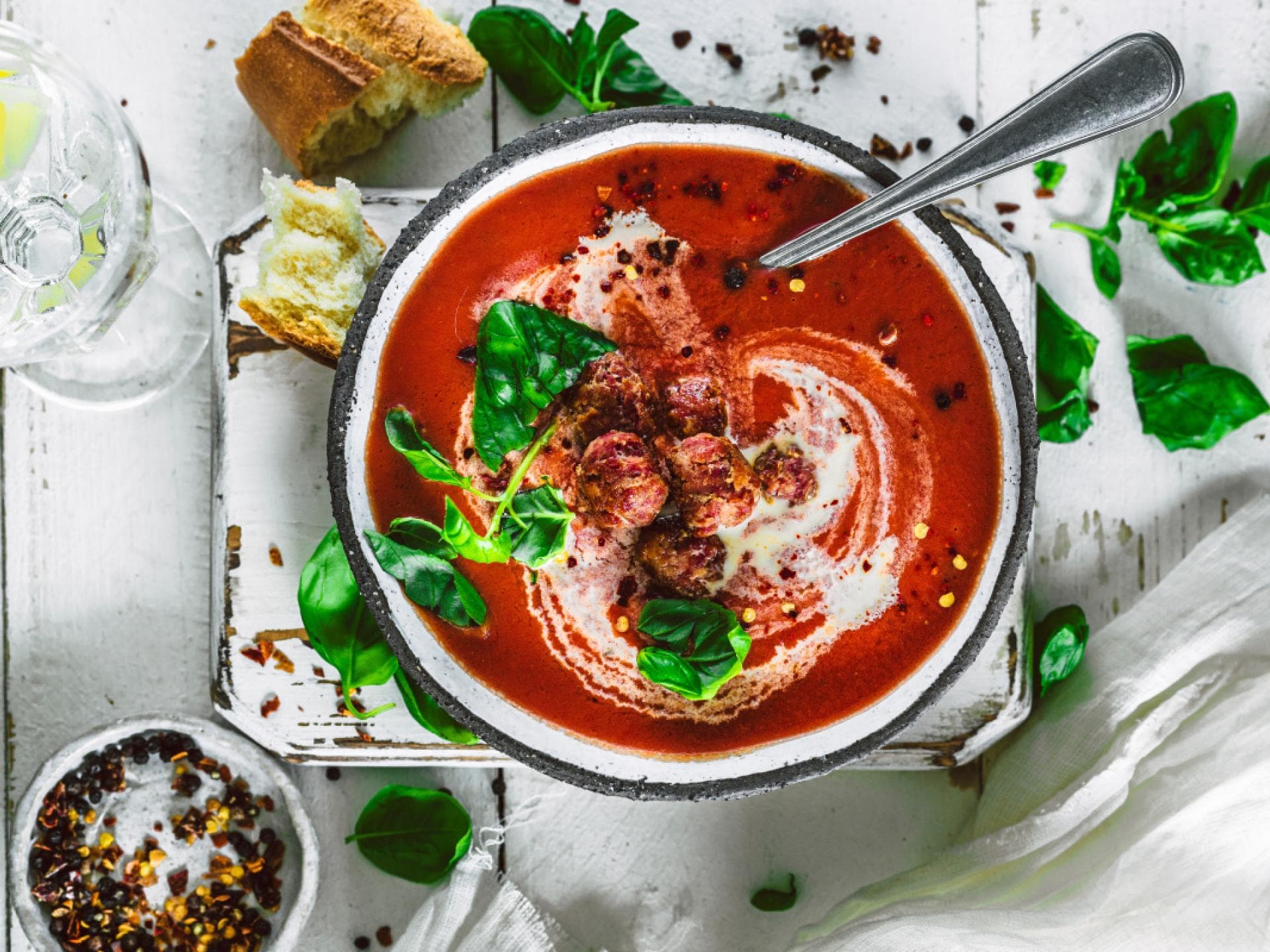 Schnelle Tomatensuppe
