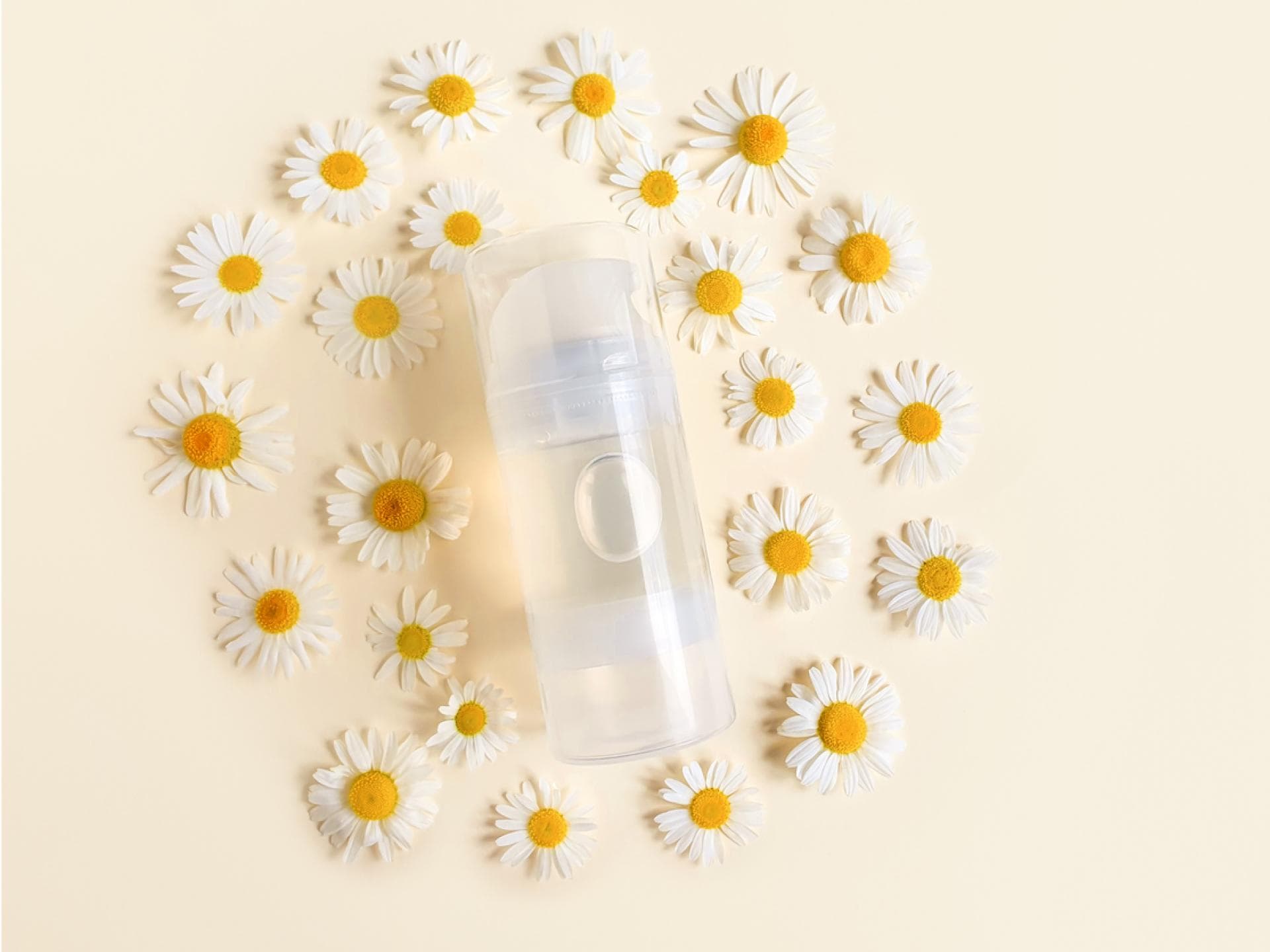 Falsche Gleitgel mit Blumen drum herum