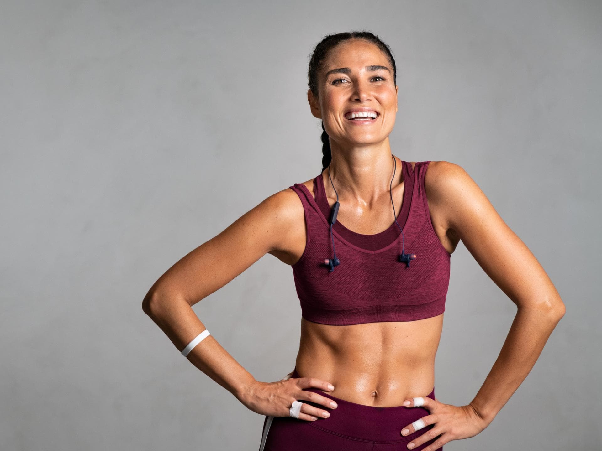Frau im Sportoutfit