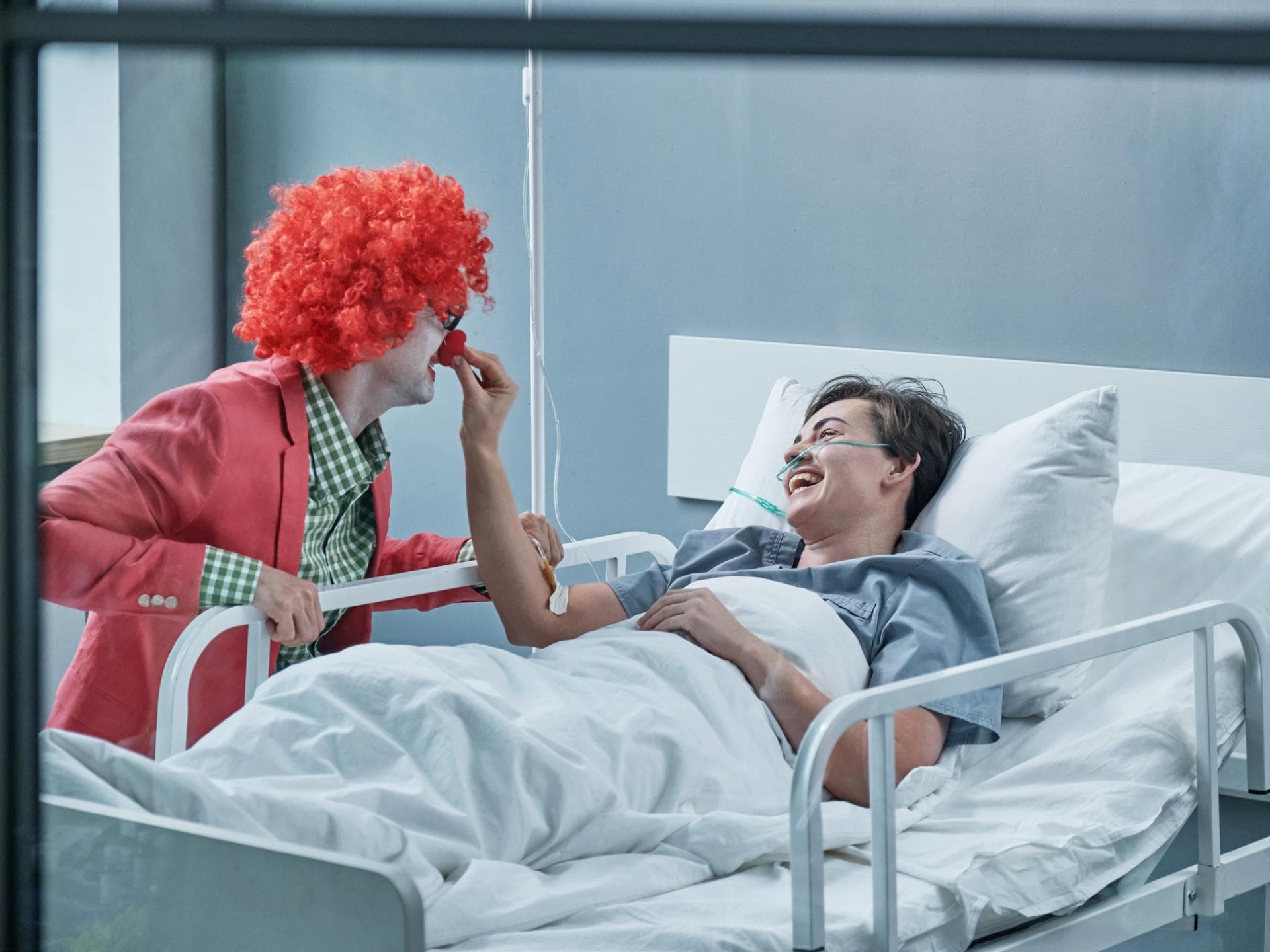 Clown am Krankenbett