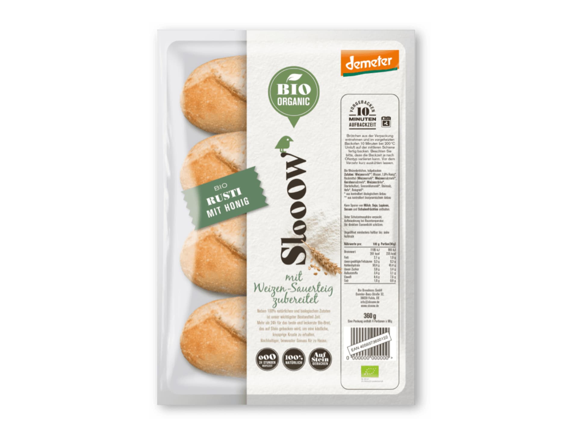 Aufbackbrötchen Öko-TEst