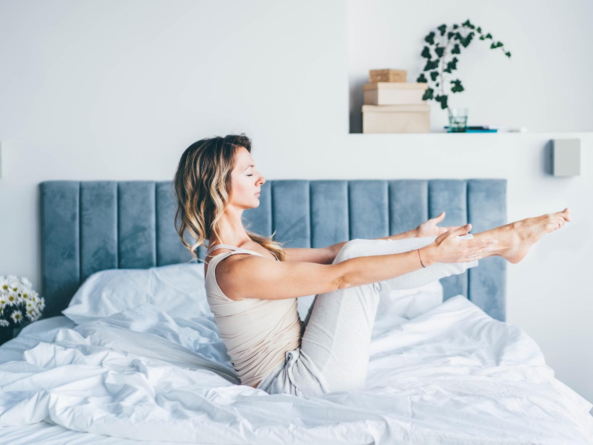 Sportübungen im Bett