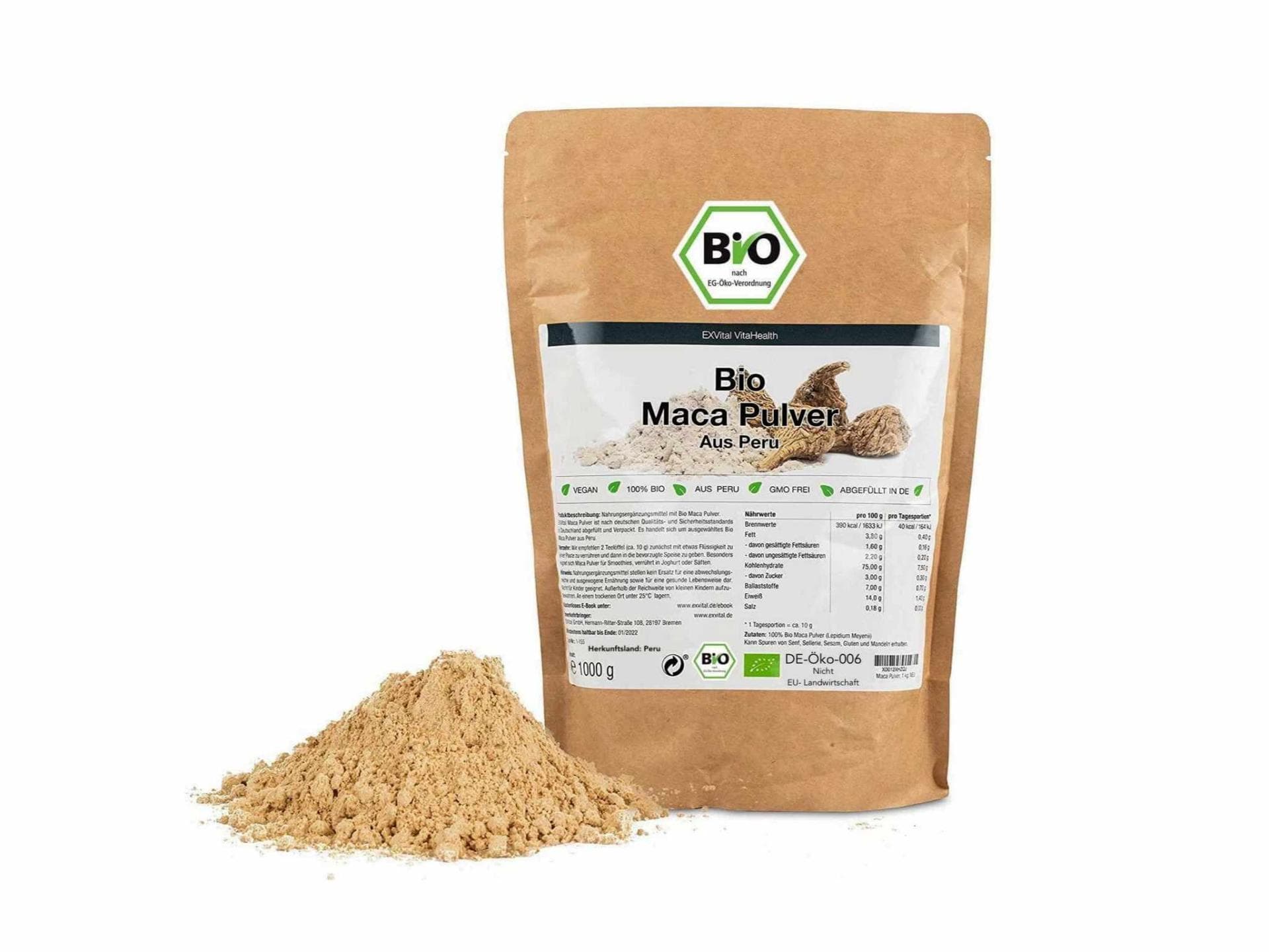 EXVital BIO-Maca-Pulver aus Peru 
