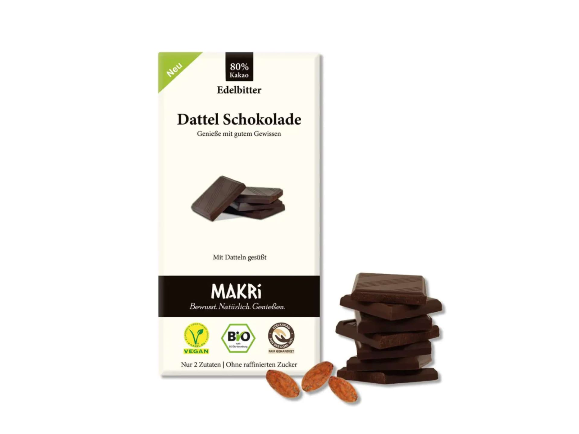 MAKRi Dattel Schokolade - Edelbitter 80%
