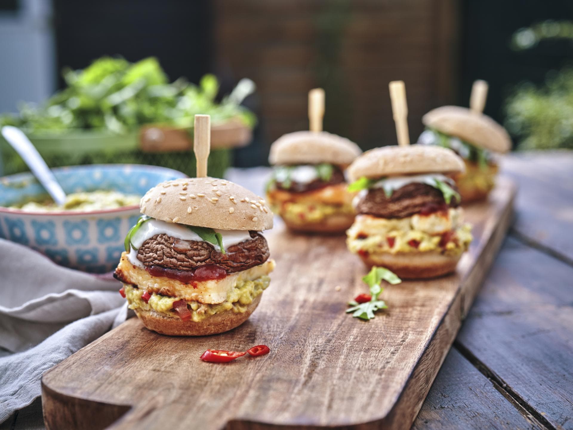 Veggie Burger mit Pilzen