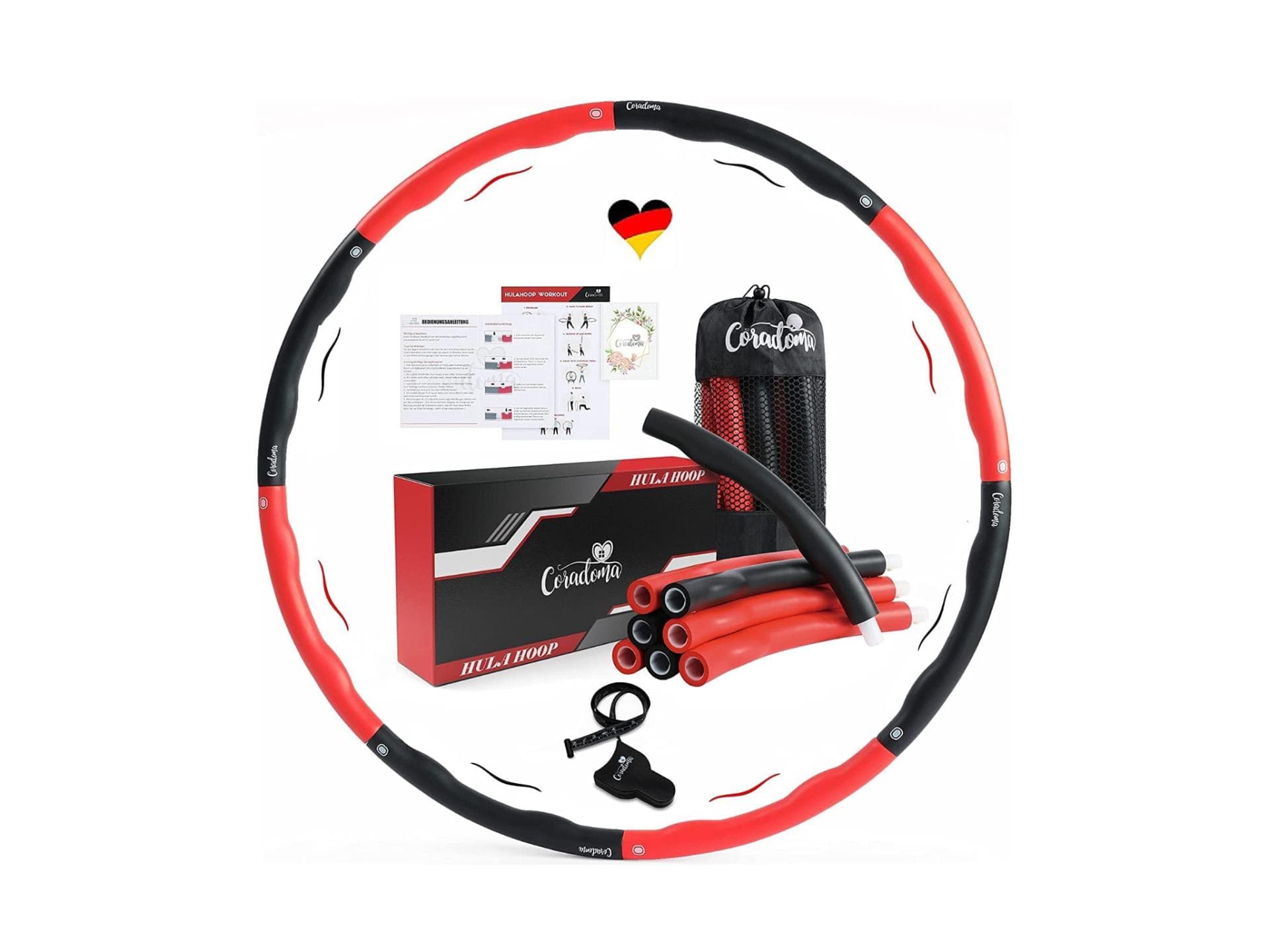 Rot-schwarzer Hula-Hoop
