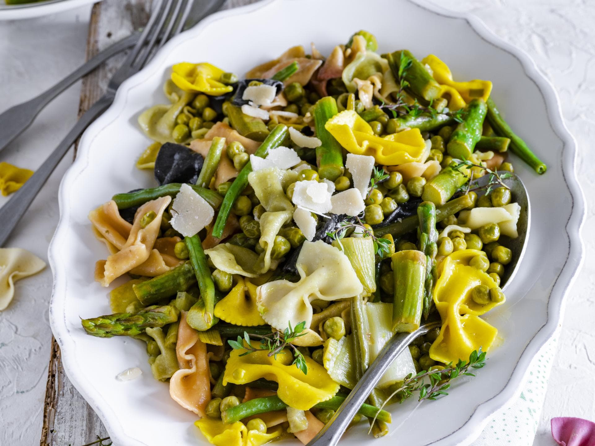Spargel mit Pasta