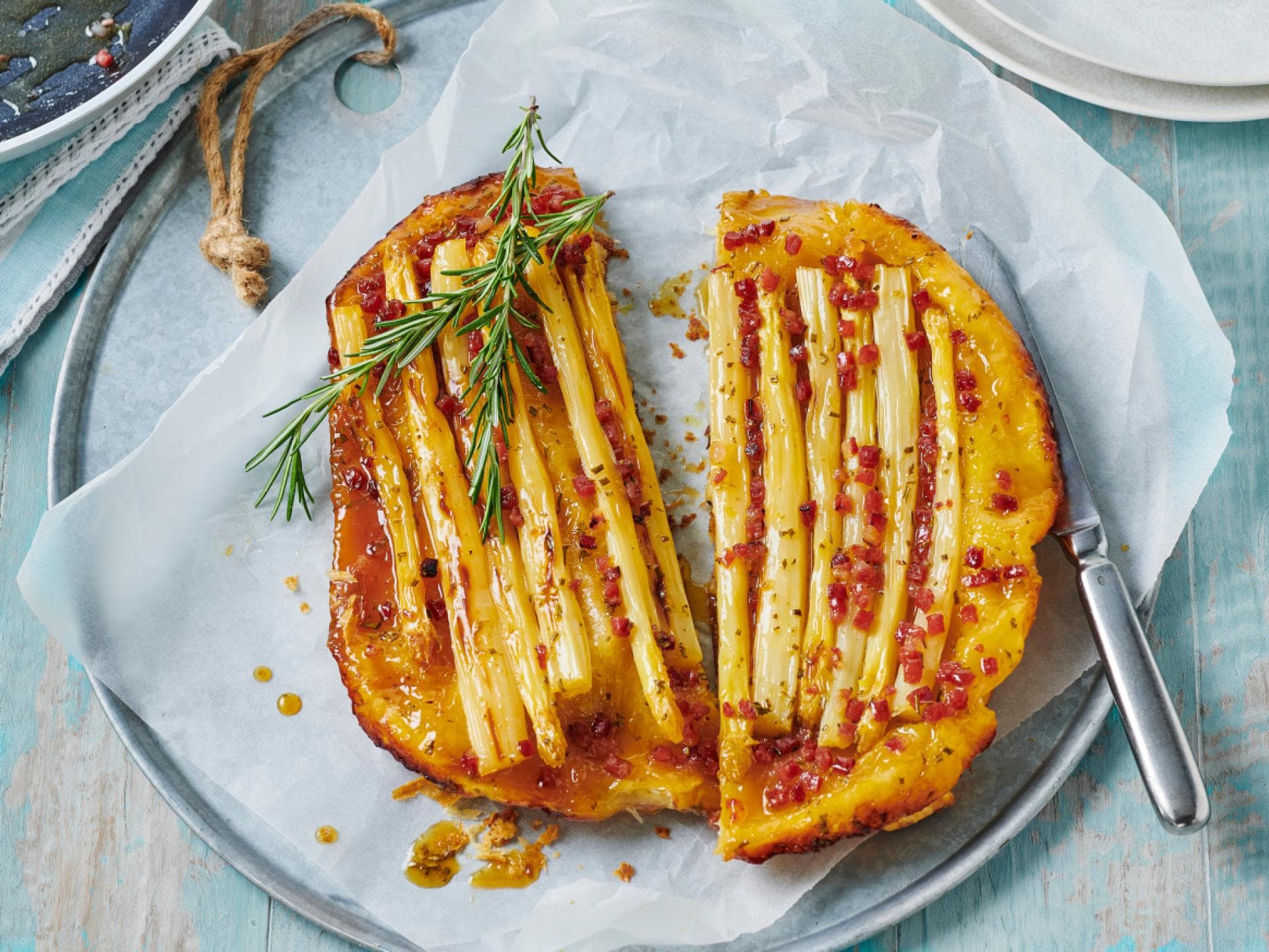 Spargel Tarte mit Rosmarin Spargel Tarte mit Rosmarin