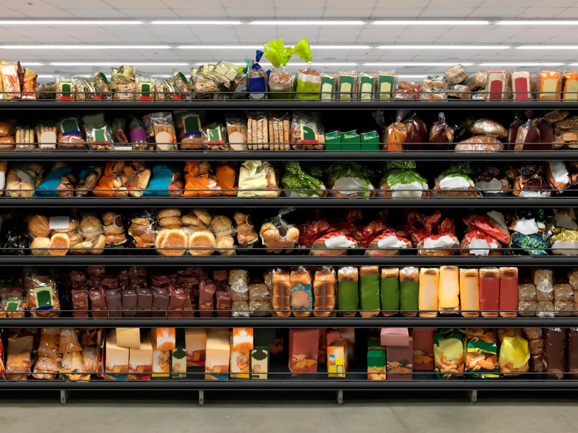 Brotabteilung im Supermarkt
