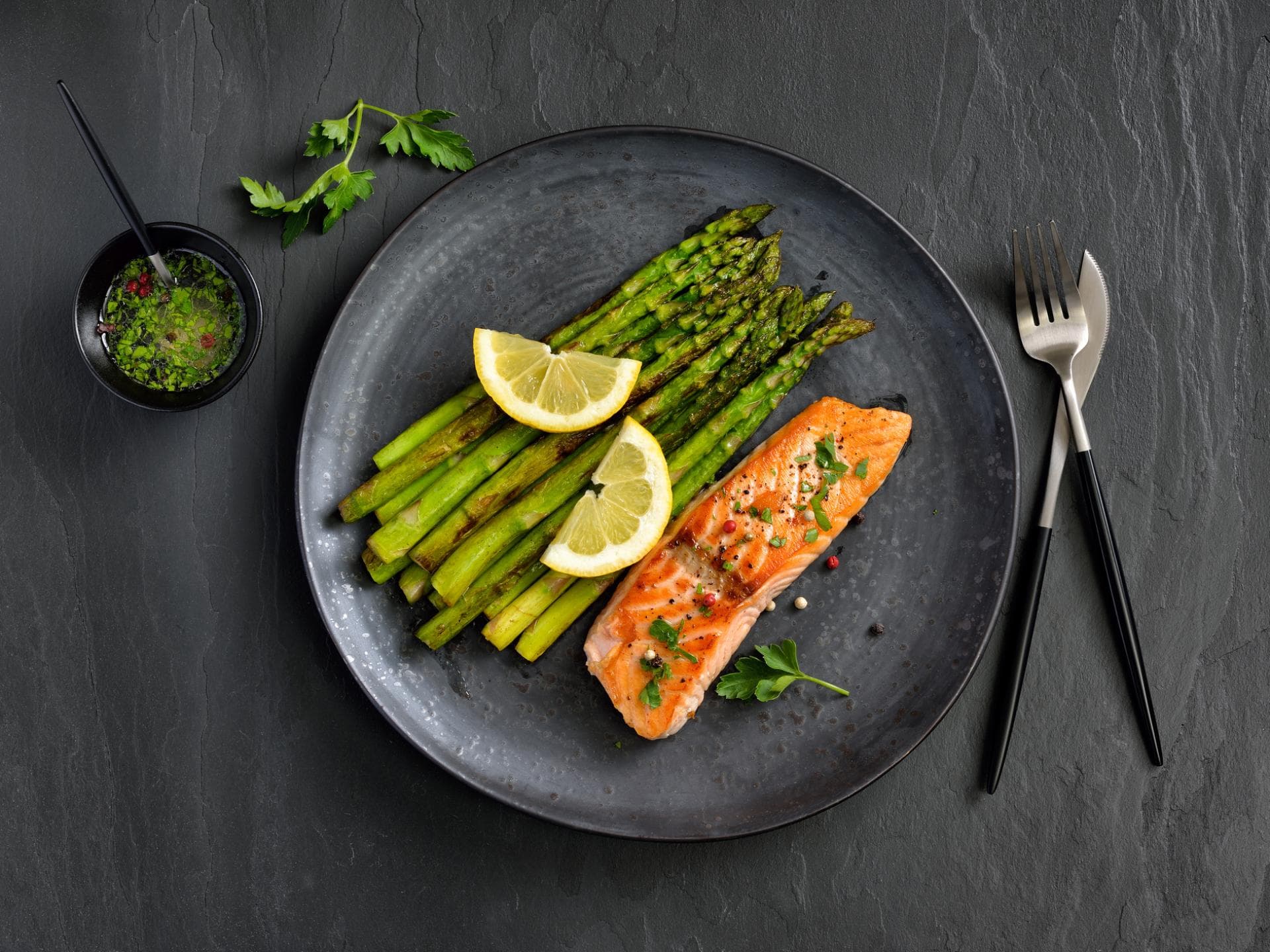 Spargel mit Lachs