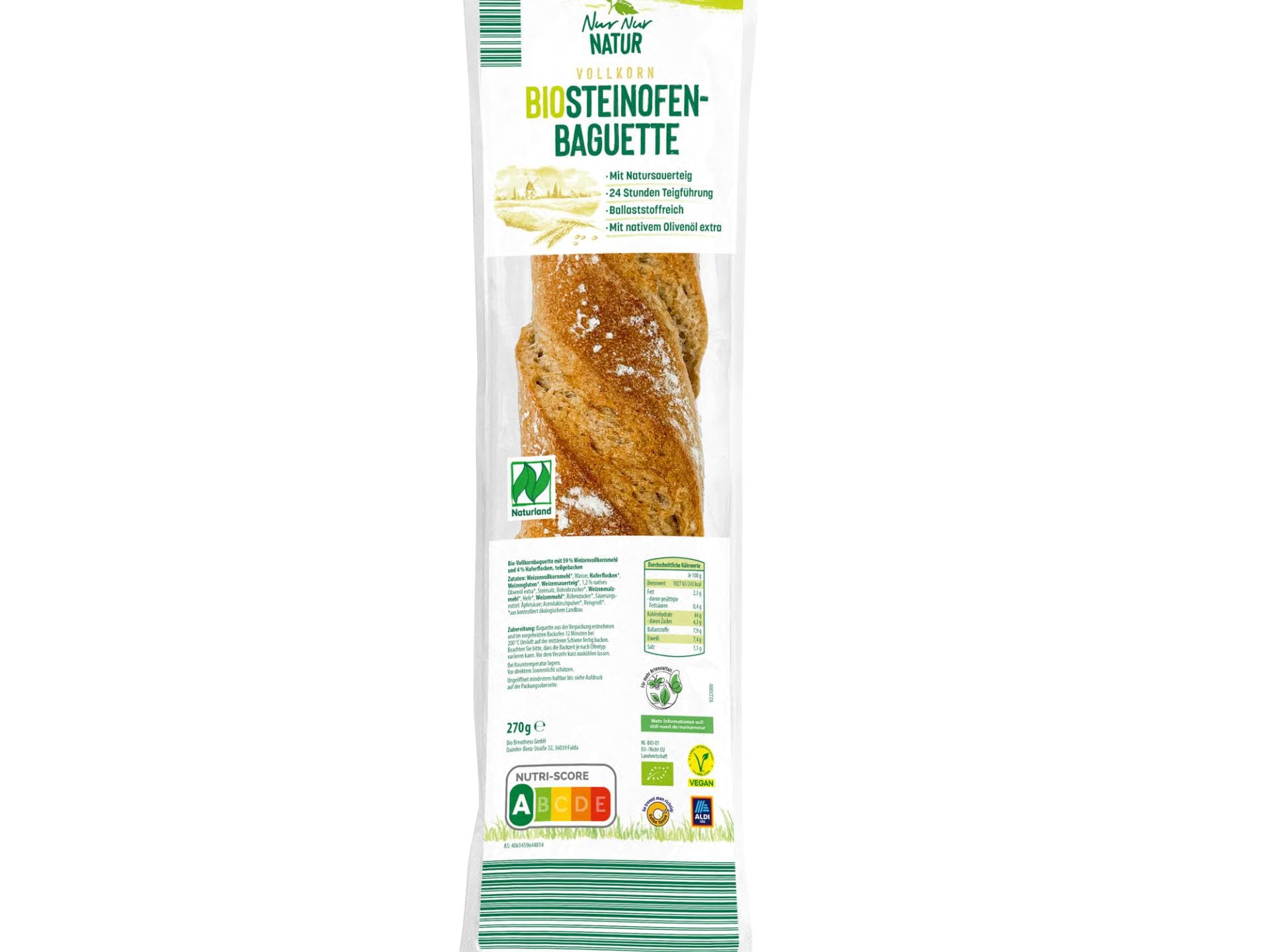 Steinofenbaguette Vollkorn