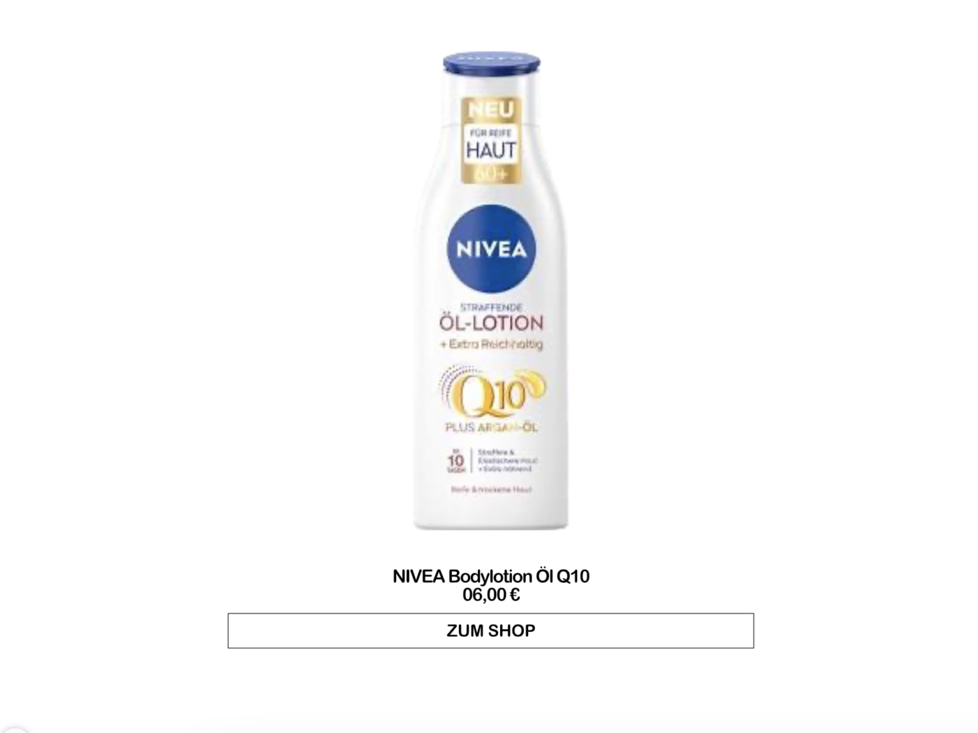 NIVEA Bodylotion Öl Q10 straffend