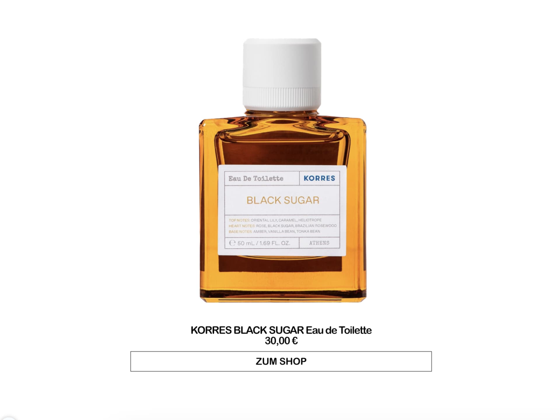KORRES BLACK SUGAR Eau de Toilette
