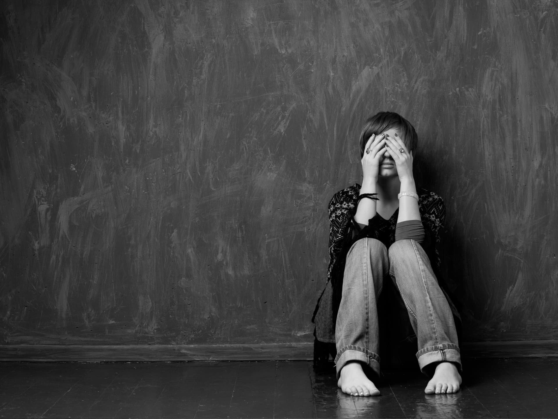 Frau hat Depressionen