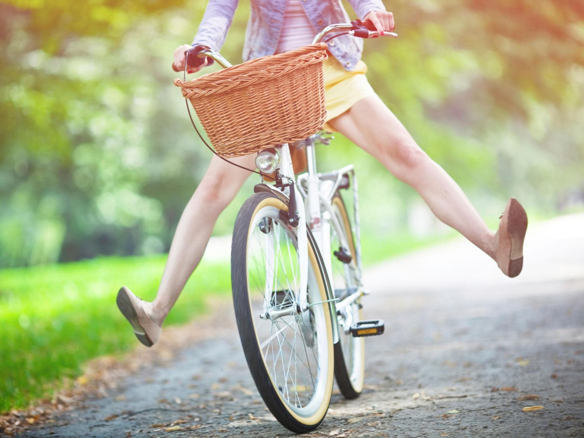 Fahrradfahren im Frühling