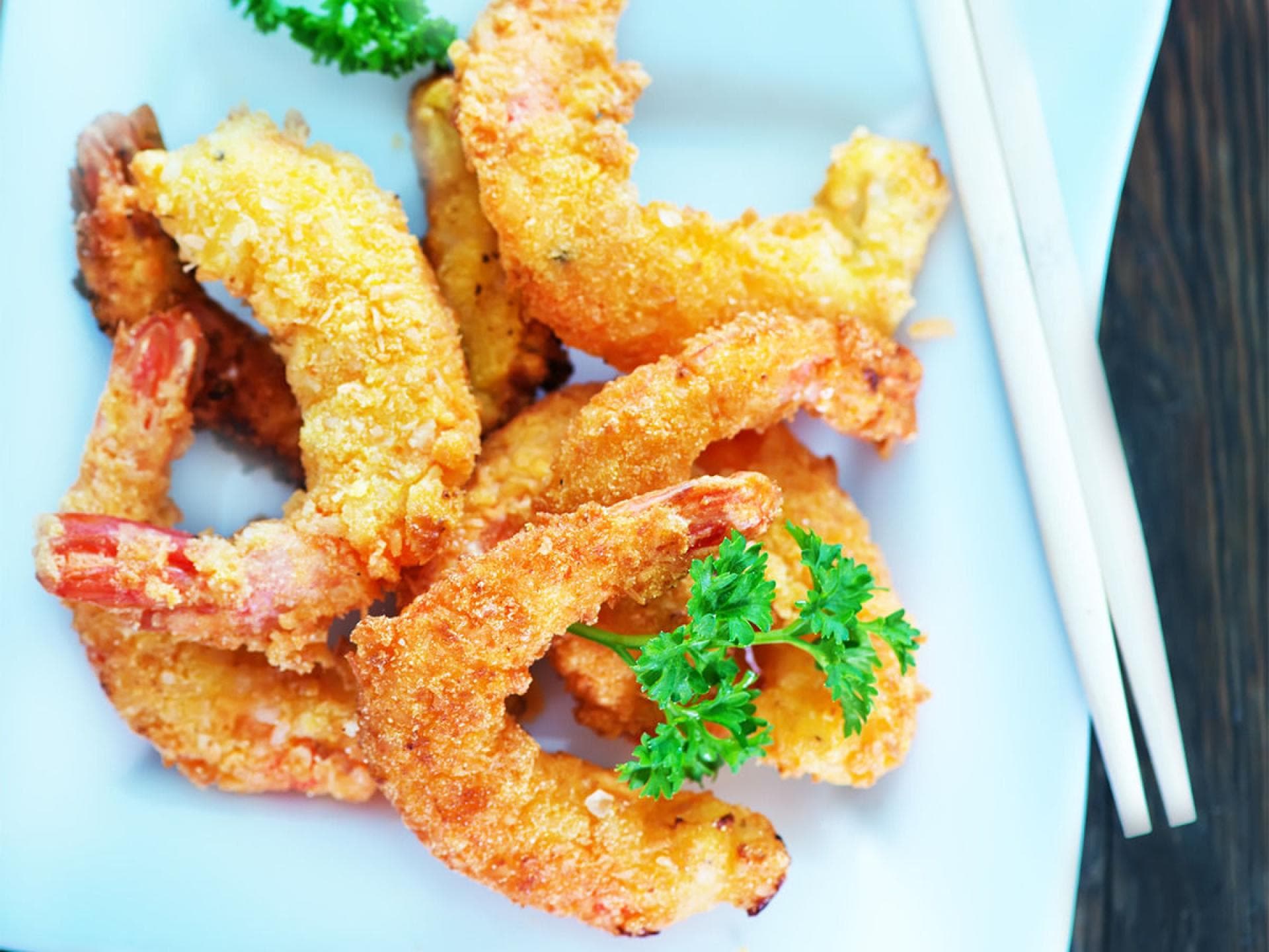 Low Carb gebackene Kokos-Garnelen