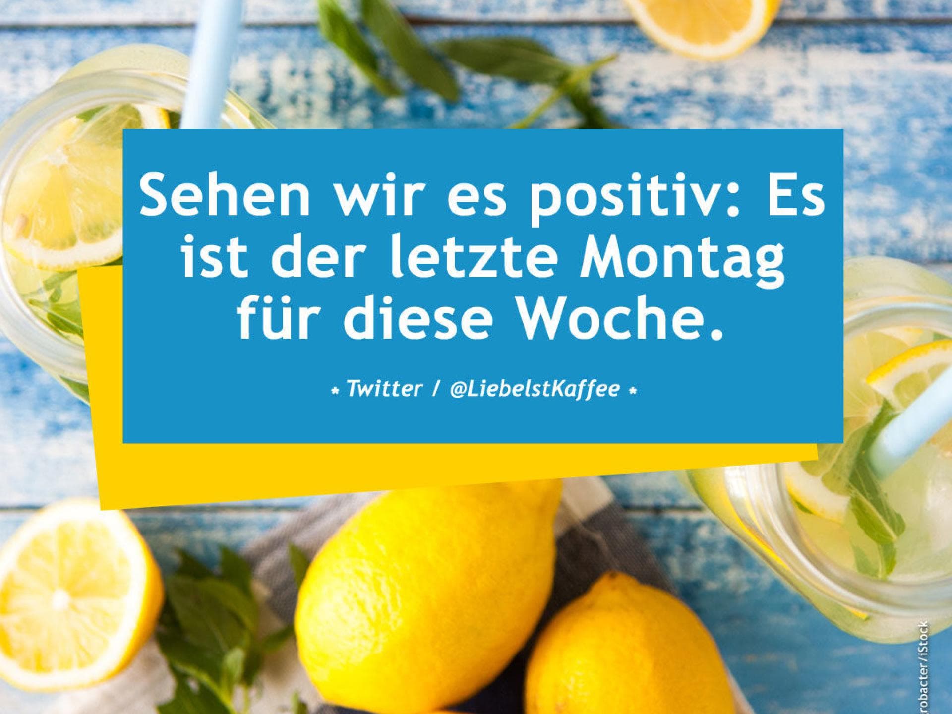 Sehen wir es positiv: Es ist der letzte Montag für diese Woche. 