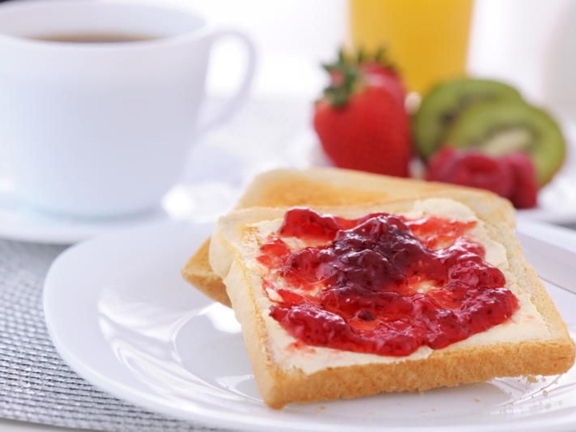 Toast Toast mit Marmelade