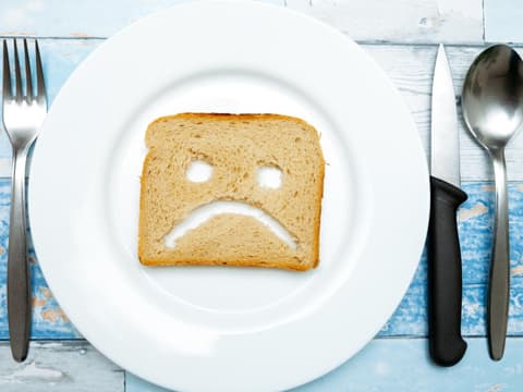 Trauriges Toast