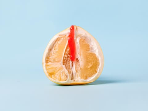 Pomelo als Vagina
