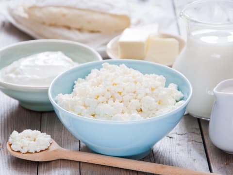 Frischkäse oder Hüttenkäse