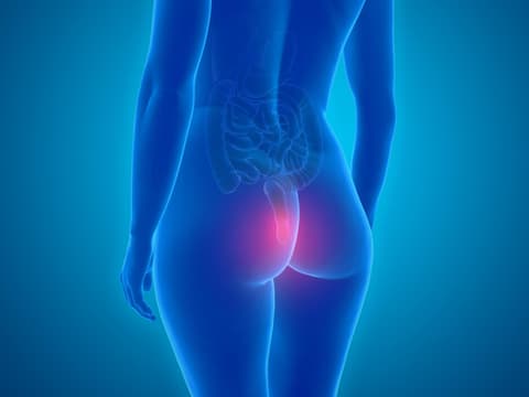 Durch intensives Pressen während des Stuhlgangs kann das Hämorrhoidalgewebe verletzt werden.