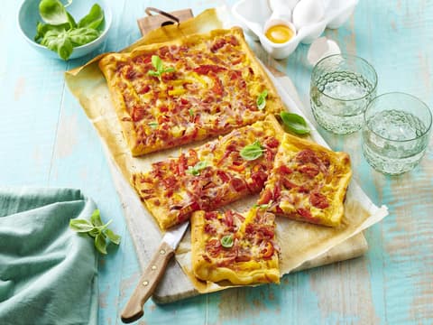 Schnelle Rührei-Pizza
