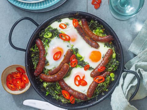 Shakshuka mit Spinat