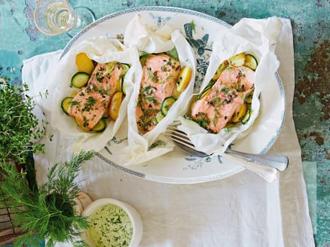 Lachs mit Dill-Aioli