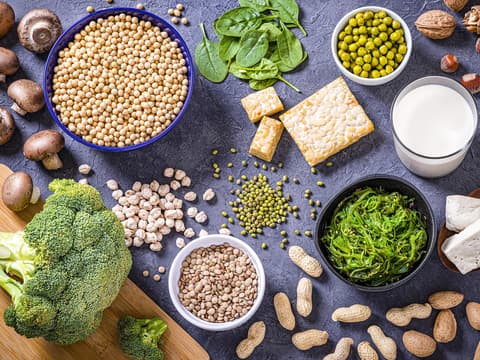 Lebensmittel mit pflanzlichem Protein