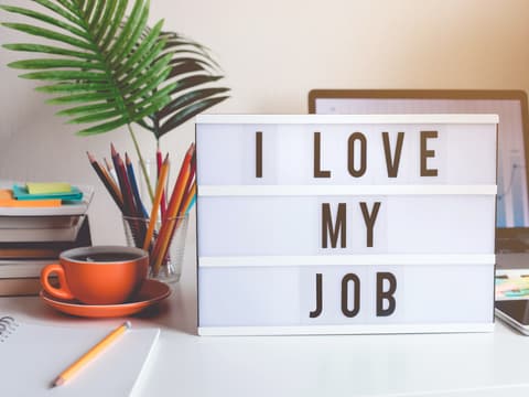Motivationsspruch: I love my job