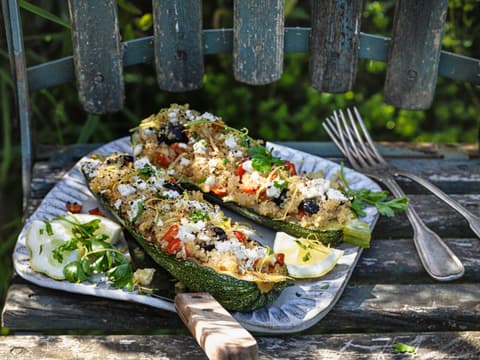 Gefüllte Zucchini mit Quinoa
