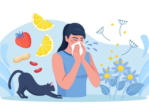 Grafiken zu verschiedenen Allergien