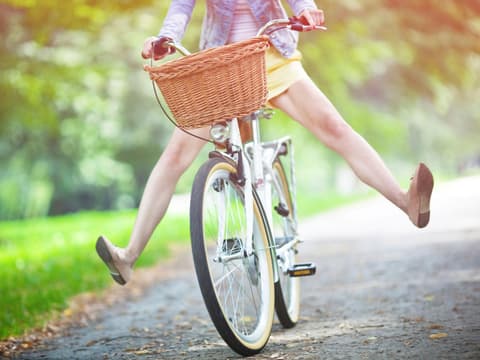 Fahrradfahren im Frühling