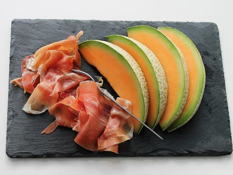 Schinken und Melone