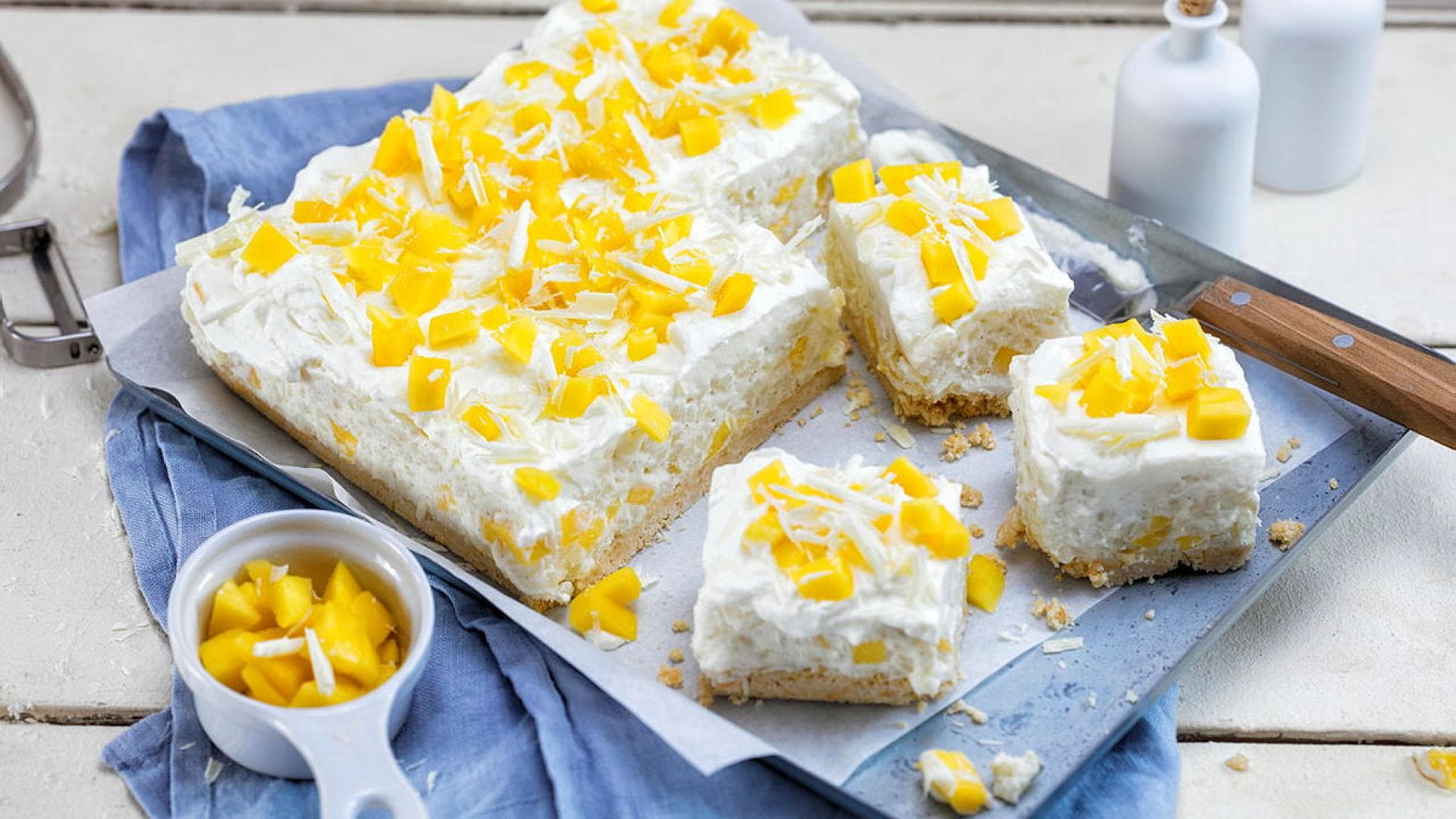 Fruchtige Milchreis-Schnitten mit Mango – cremiger Genuss ohne Backen