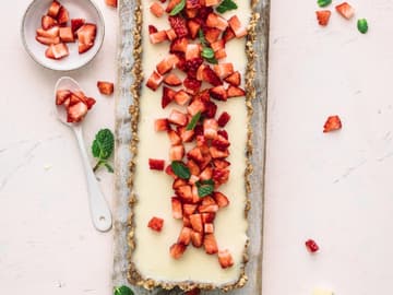 Erdbeer Kokosmilch Tarte Erdbeer Kokosmilch Tarte