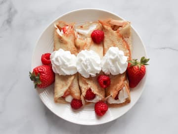 Crepes mit Sahne Crepes mit Sahne