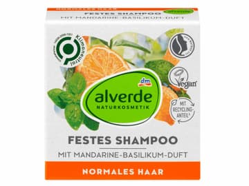 alverde NATURKOSMETIK festes Shampoo mit Mandarine-Basilikum alverde NATURKOSMETIK festes Shampoo mit Mandarine-Basilikum