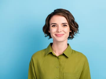 Frau mit Short Bob Frau mit Short Bob