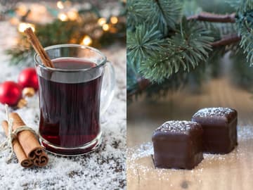 Glühwein und Dominosteine Glühwein und Dominosteine