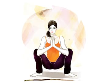 Mandukasana in der Hocke Mandukasana in der Hocke