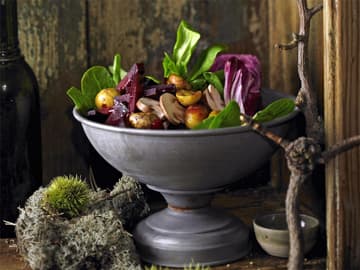 Wintersalat mit glasierten Maronen Wintersalat mit glasierten Maronen