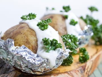Folienkartoffel mit Quark Folienkartoffel mit Quark