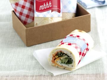 Wraps mit Ziegenkäse und Rucola Wraps mit Ziegenkäse und Rucola