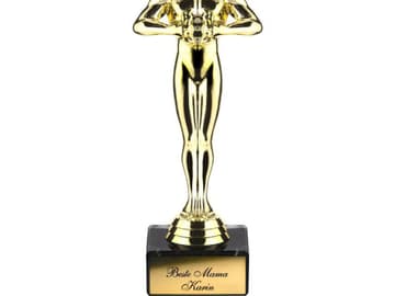 goldene Figur Pokal für die beste Mama