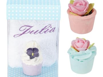 Badepraline und Handtuch Wellness-Set mit Badepraline