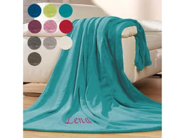 Kuscheldecke mit Bestickung Kuscheldecke