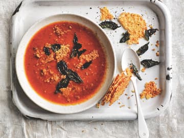 Rezept für Schmortomaten-Quinoa-Suppe Rezept für Schmortomaten-Quinoa-Suppe